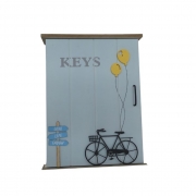 КУТИЯ ЗА КЛЮЧОВЕ ЗАТВОРЕНА СИНЯ С КОЛЕЛО 26*20см