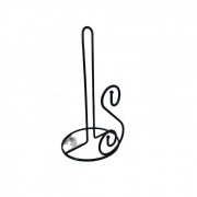 ПОСТАВКА ЗА КУХНЕНСКА РОЛКА МЕТАЛНА ЧЕРНА СОЛ КЛЮЧ 14,5*29см LG-11369