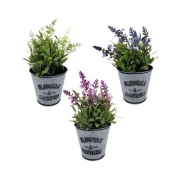 ИЗК.ЦВЕТЕ ЛАВАНДУЛА В ПВЦ КАШПА 20см Flowers Garden В77491