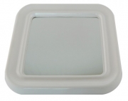 ОГЛЕДАЛО КВАДРАТ 31см БЯЛА РАМКА ПВЦ