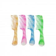 ГРЕБЕН ШИРОК С ДРЪЖКА ПРЕЛИВАЩ 22см 12бр/пак.  РАЗЛ. ЦВЕТОВЕ  