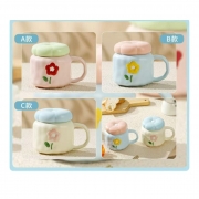 ЧАША ПОРЦ. ЦВЕТЕ С КАПАЧЕ 400мл Ф10см Н10см