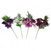 БУКЕТЧЕ 3бр. ЦВЕТЯ СЪС ЗЕЛЕНИНА 40см