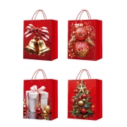 ТОРБИЧКИ ПОД. 10бр. КАРТОН КОЛЕДНИ ЧЕРВЕНИ 40*31*12см