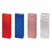 ТОРБИЧКИ ПОД. 10бр. КАРТОН ЗА БУТИЛКА ЛЪСКАВИ ЗВЕЗДИ 35*12*9см