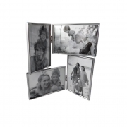 ФОТОРАМКА КОЛАЖНА 4 СНИМКИ 10*15см СГЪВАЕМА МЕТАЛНА  В75499