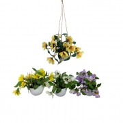 ИЗК.ЦВЕТЕ ВИСЯЩО В ПВЦ САКСИЯ БЯЛА 15см В76163 