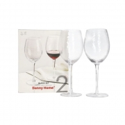 К-КТ 2бр. ЧАШИ СТЪКЛО НА СТОЛЧЕ РЕЛЕФНИ ЗА ВИНО 520мл Danny Home CB-13