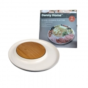 ПЛАТО КЕРАМ. С ДЪРВ.ПОСТАВКА Ф31,5см Danny Home