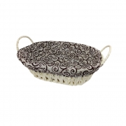 ПАНЕР ПЛЕТЕН С ПЛАТ ОВАЛ  ДРЪЖКИ 30*20*7,5см В75936