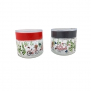 БУРКАН СТЪКЛО ВАКУУМЕН КАПАК ДЕКОР 330мл S-283 SARINA /290473/ /12/