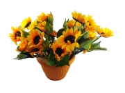 БУКЕТЧЕ СЛЪНЧОГЛЕД 3 ЦВЯТА 32см LG-10123 /2/