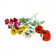 ИЗК.ЦВЕТЕ МАК 3-ЦВЯТА + ПЪПКА  60см LG-12659