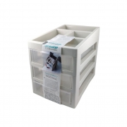 ОРГАНАЙЗЕР УНИВЕРСАЛЕН СКОСЕН с 3 чекмеджета С ОТДЕЛЕНИЯ 18,5х26см Н24см