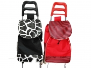 ЧАНТА ЗА ПАЗАР с колелца ЛИНИИ / ФИГУРИ 55х35х19см