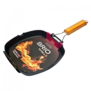 ТИГАН GRILL BRIO 26*26см лят алуминий незалепващ  сгъваема дръжка VX 