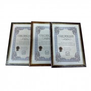 ФОТОРАМКА А4 3 ЦВЯТА ЗЛАТЕН  КАНТ