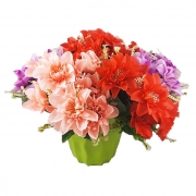 БУКЕТЧЕ 5 цветчета с зелени и бели листа 33см LG-11340 /2/ 