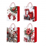 ТОРБИЧКИ ПОД. 10бр. КАРТОН КОЛЕДНИ МИКС 40*31*12см