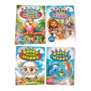 КНИЖКА ЗА ОЦВЕТЯВАНЕ СЪС СТИКЕРИ 8листа Color and be happy ВК 04201 /12/