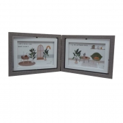 ФОТОРАМКА ДВОЙНА ХОРИЗОНТАЛНА 15,2х10,2см  подвижна МДФ