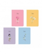 ТЕФТЕРЧЕ А6 FLORAL 40л,ред,шит с конец SPREE /74124/ 