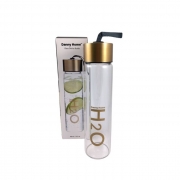 БУТИЛКА СТЪКЛО ЗА ВОДА ЗЛАТНА 400мл Н2О Danny Home