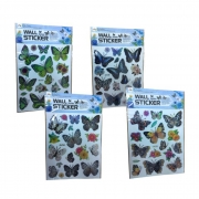 СТИКЕРИ ПЕПЕРУДИ 3D 48*31см НА КАРТОН