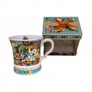 ЧАША ПОРЦ. ПОЛСКИ ЦВЕТЯ  Ф8,5см Н9,5см В ПОД.КУТ. 