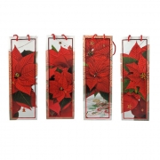 ТОРБИЧКИ ПОД. 10бр. КАРТОН ЗА БУТИЛКА КОЛЕДНИ ЗВЕЗДИ 35*12*9см