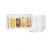 К-КТ 4бр. ЧАШИ СТЪКЛО ГЛАДКИ 750мл Danny Home CB01-35