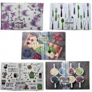 ПОДЛОЖКИ ЗА СЕРВИРАНЕ  ПВЦ ЦВЕТЯ / КАФЕ  6г+ 6м 43х28см/10х10см 