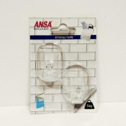 ЗАКАЧАЛКИ 2бр. ПВЦ ПРОЗРАЧНИ ANSA С ЛЕПКА 