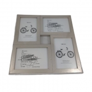 ФОТОРАМКА КОЛАЖНА 4 СНИМКИ 10*15см СРЕБРИСТА