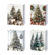 ТОРБИЧКИ ПОД. 10бр. КАРТОН КОЛЕДНИ ЕЛХИ 32*26*10см