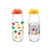 БУТИЛКА СТЪКЛО С КАПАК ДЕКОР 500мл S-761 SARINA /290591/ /24/