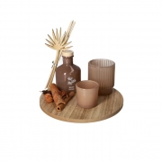 АРОМА СЕТ- 7 ЧАСТИ-аром.масло,2 свещника,2 свещи,клечки,аром.раст,дърв.пост. Danny Home